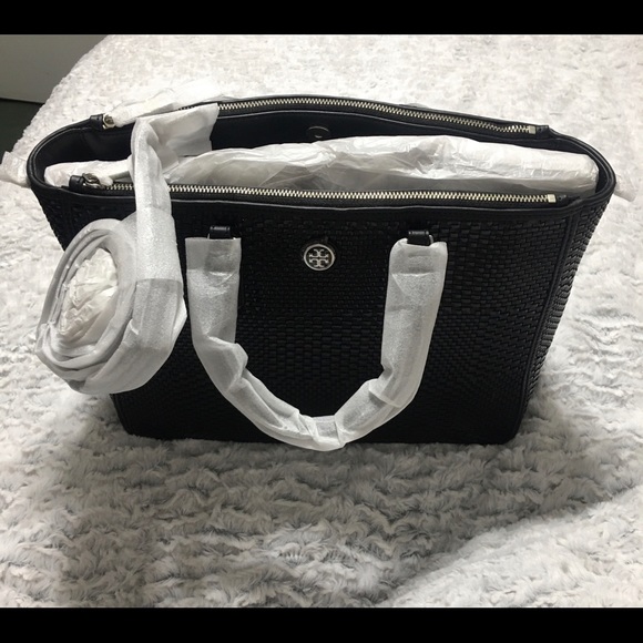 NWT Tory Burch woven Robinson- Black - Picture 7 of 9